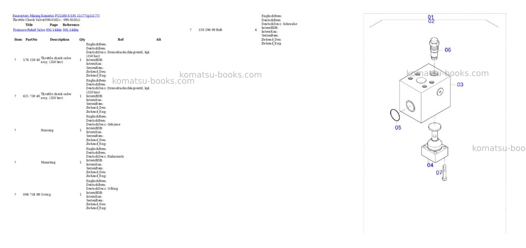 Komatsu PC5500-6 S/N 15177 Parts catalog cover Page 5 Komatsu PC5500-6 S/N 15177 Parts catalog cover Page 5