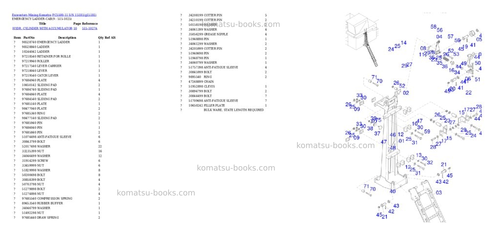 Komatsu PC5500-11 S/N 15181 Parts catalog cover Page 6 Komatsu PC5500-11 S/N 15181 Parts catalog cover Page 6