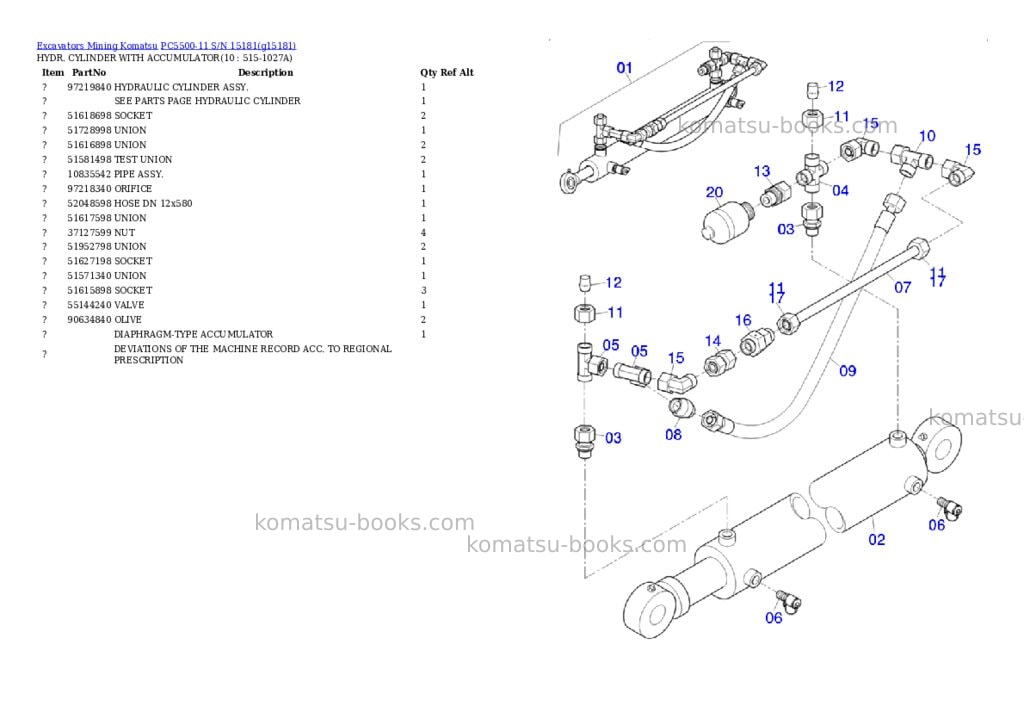 Komatsu PC5500-11 S/N 15181 Parts catalog cover Page 8 Komatsu PC5500-11 S/N 15181 Parts catalog cover Page 8