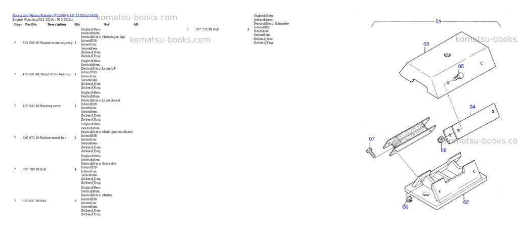 Komatsu PC5500-6 S/N 15182 Parts catalog cover Komatsu PC5500-6 S/N 15182 Parts catalog cover