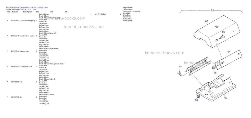 Komatsu PC5500-6 S/N 15184 Parts catalog cover Komatsu PC5500-6 S/N 15184 Parts catalog cover