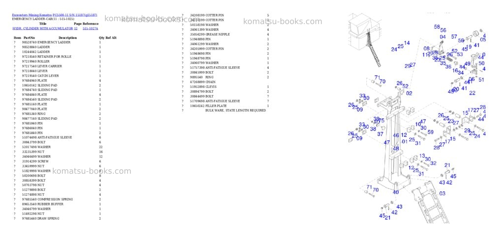 Komatsu PC5500-11 S/N 15187 Parts catalog cover Page 8 Komatsu PC5500-11 S/N 15187 Parts catalog cover Page 8