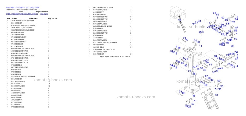 Komatsu PC5500-11 S/N 15188 Parts catalog cover Page 8 Komatsu PC5500-11 S/N 15188 Parts catalog cover Page 8