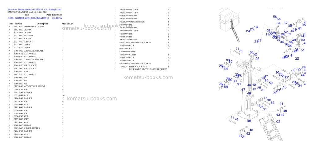 Komatsu PC5500-11 S/N 15189 Parts catalog cover Page 7 Komatsu PC5500-11 S/N 15189 Parts catalog cover Page 7