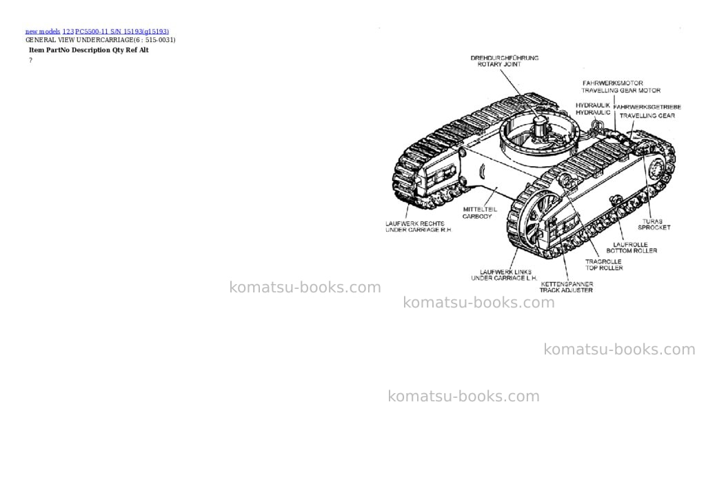 Komatsu PC5500-11 S/N 15193 Parts catalog cover Page 4