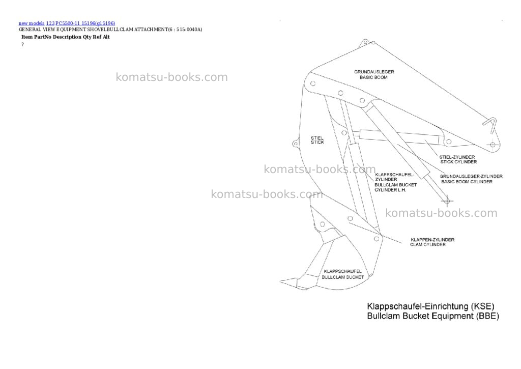 Komatsu PC5500-11 15196 Parts catalog cover Page 4