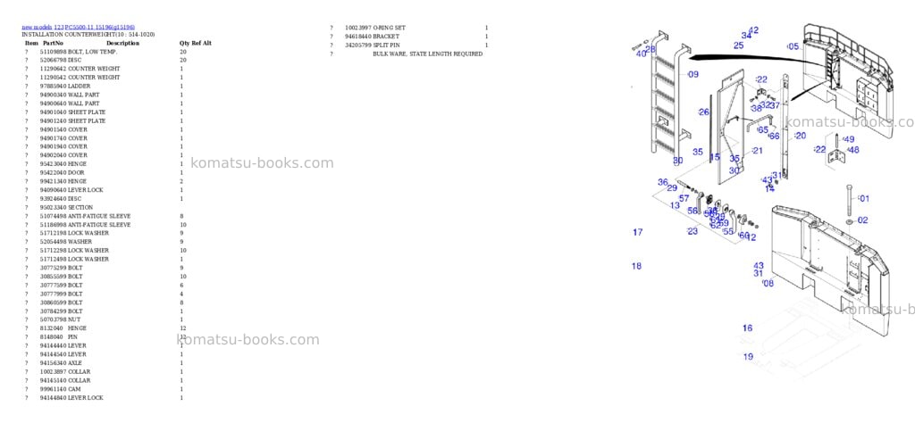 Komatsu PC5500-11 15196 Parts catalog cover Page 7