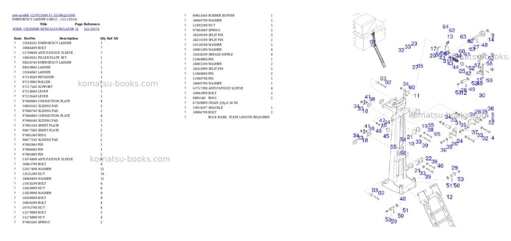 Komatsu PC5500-11 15196 Parts catalog cover Page 8
