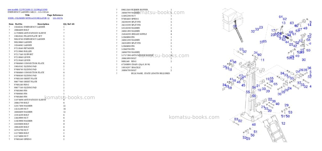 Komatsu PC5500-11 15196 Parts catalog cover Page 9