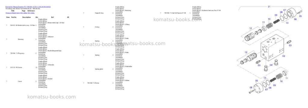 Komatsu PC 7000-6E 35 003 11.06.2019 Parts catalog cover Page 2 Komatsu PC 7000-6E 35 003 11.06.2019 Parts catalog cover Page 2