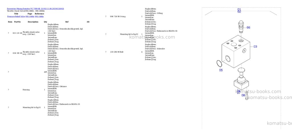 Komatsu PC 7000-6E 35 003 11.06.2019 Parts catalog cover Page 4 Komatsu PC 7000-6E 35 003 11.06.2019 Parts catalog cover Page 4