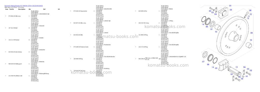 Komatsu PC 7000-6E 35 003 11.06.2019 Parts catalog cover Page 7 Komatsu PC 7000-6E 35 003 11.06.2019 Parts catalog cover Page 7