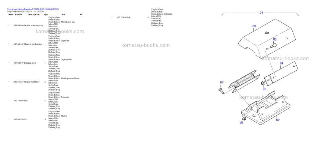 Komatsu pc7000-6 sn 35005 Parts catalog cover Komatsu pc7000-6 sn 35005 Parts catalog cover
