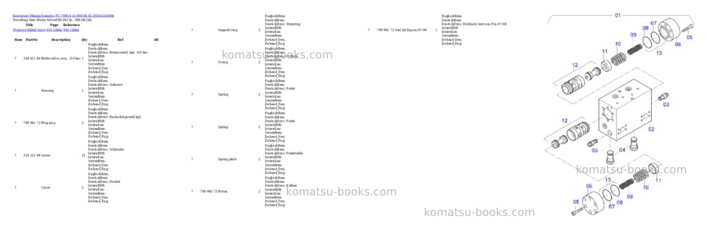 Komatsu PC 7000-6 35 008 06.02.2019 Parts catalog cover Page 4 Komatsu PC 7000-6 35 008 06.02.2019 Parts catalog cover Page 4