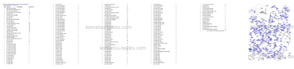 Komatsu PC7000-11 S/N 35013 Parts catalog cover Page 10 Komatsu PC7000-11 S/N 35013 Parts catalog cover Page 10