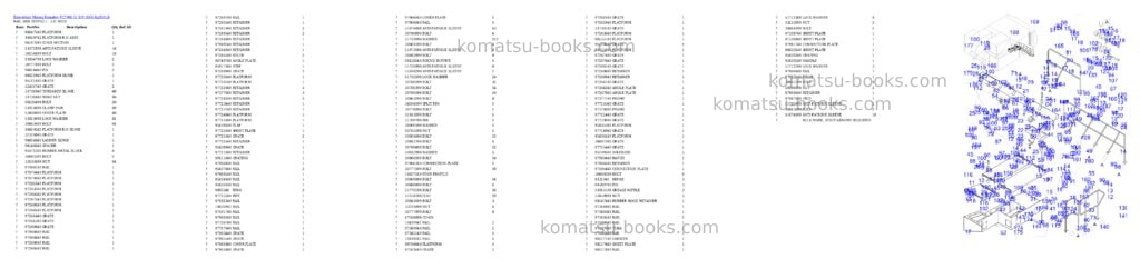 Komatsu PC7000-11 S/N 35013 Parts catalog cover Page 6 Komatsu PC7000-11 S/N 35013 Parts catalog cover Page 6