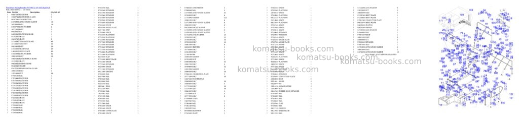 Komatsu PC7000-11 S/N 35013 Parts catalog cover Page 7 Komatsu PC7000-11 S/N 35013 Parts catalog cover Page 7