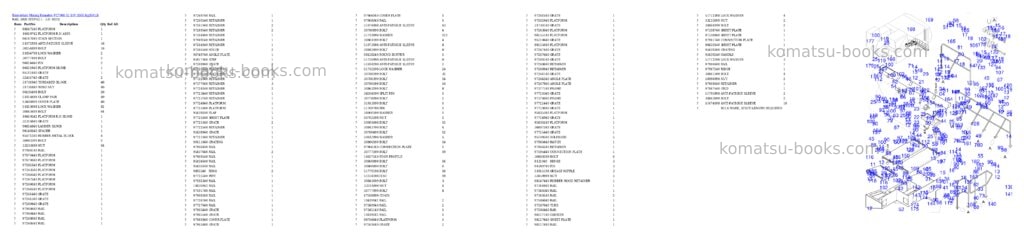 Komatsu PC7000-11 S/N 35013 Parts catalog cover Page 8 Komatsu PC7000-11 S/N 35013 Parts catalog cover Page 8