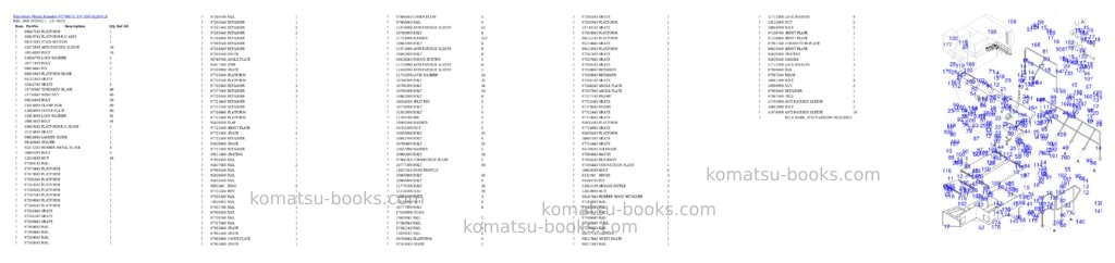 Komatsu PC7000-11 S/N 35013 Parts catalog cover Page 9 Komatsu PC7000-11 S/N 35013 Parts catalog cover Page 9