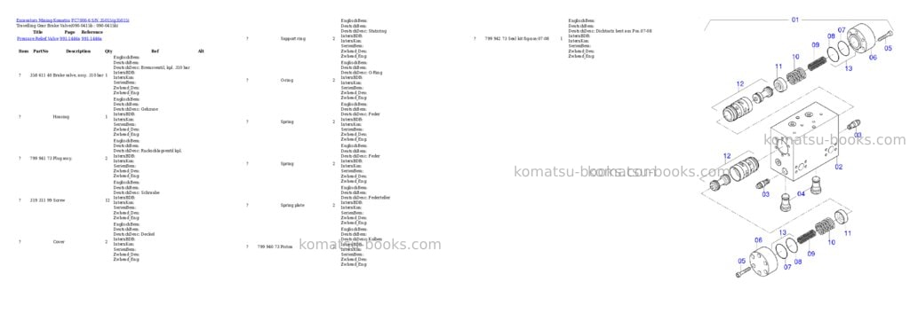 Komatsu PC7000-6 S/N 35015 Parts catalog cover Page 4