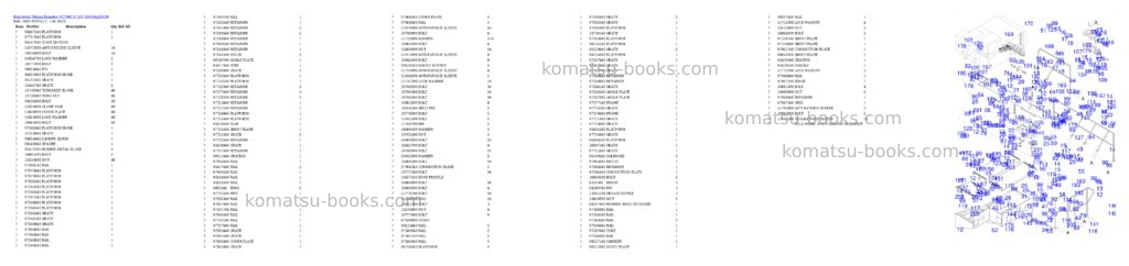 Komatsu PC7000-11 S/N 35019 Parts catalog cover Page 10