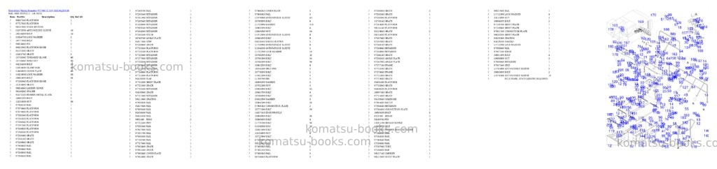 Komatsu PC7000-11 S/N 35019 Parts catalog cover Page 6