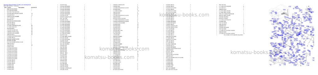 Komatsu PC7000-11 S/N 35019 Parts catalog cover Page 7