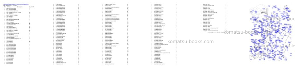 Komatsu PC7000-11 S/N 35019 Parts catalog cover Page 8
