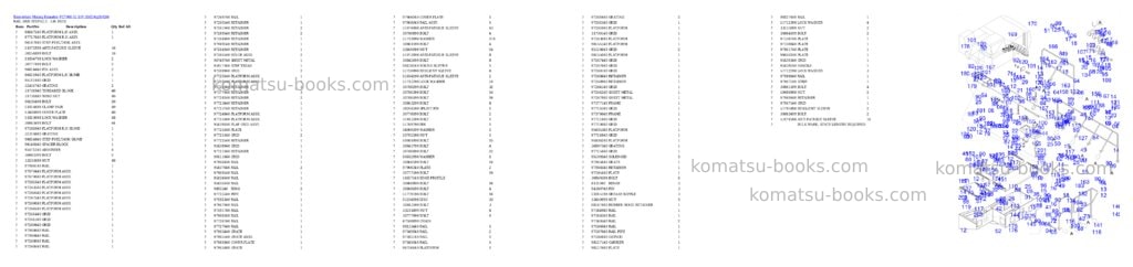 Komatsu PC7000-11 S/N 35020 Parts catalog cover Page 8 Komatsu PC7000-11 S/N 35020 Parts catalog cover Page 8