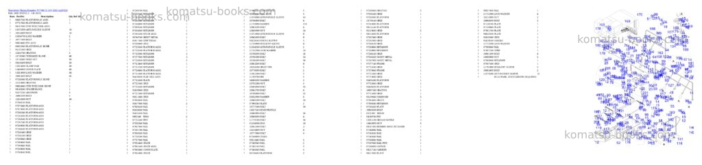 Komatsu PC7000-11 S/N 35021 Parts catalog cover Page 8