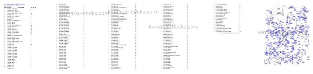 Komatsu PC7000-11 S/N 35022 Parts catalog cover Page 7