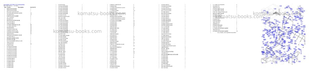Komatsu PC7000-11 S/N 35022 Parts catalog cover Page 8