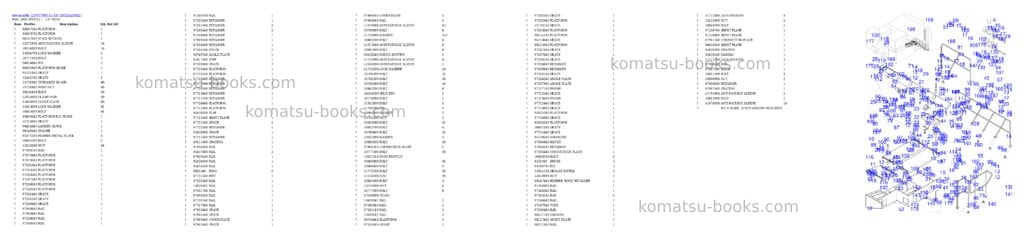 Komatsu PC7000-11 S/N 35022 Parts catalog cover Page 9
