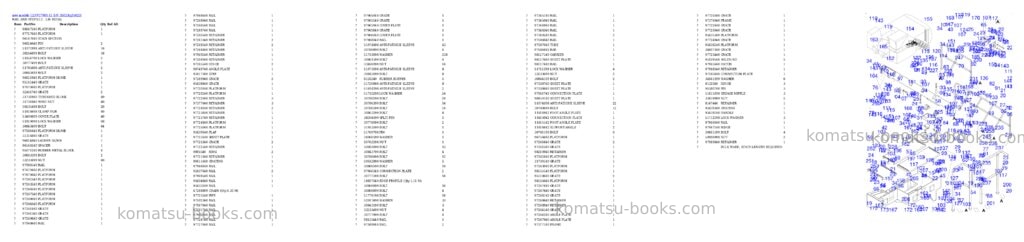 Komatsu PC7000-11 S/N 35023 Parts catalog cover Page 8