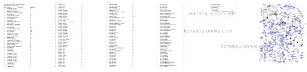 Komatsu PC7000-11 S/N 35024 Parts catalog cover Page 8