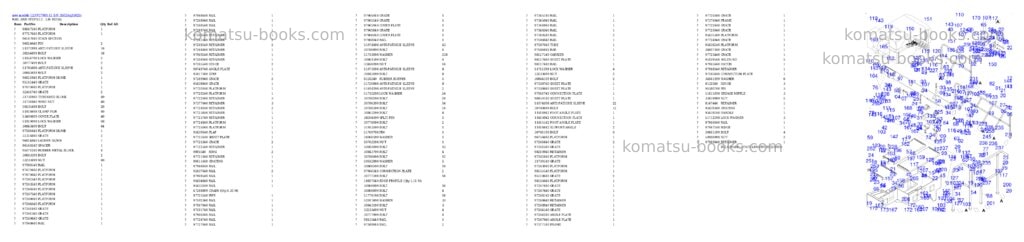 Komatsu PC7000-11 S/N 35025 Parts catalog cover Page 10 Komatsu PC7000-11 S/N 35025 Parts catalog cover Page 10