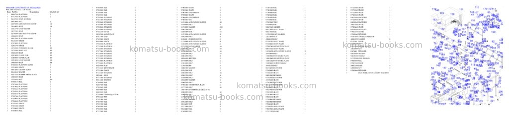 Komatsu PC7000-11 S/N 35025 Parts catalog cover Page 9 Komatsu PC7000-11 S/N 35025 Parts catalog cover Page 9