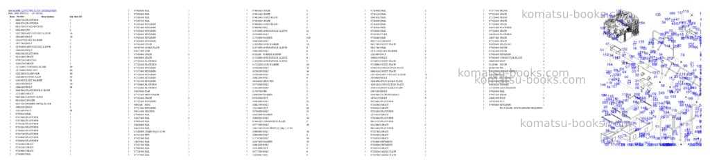 Komatsu PC7000-11 S/N 35026 Parts catalog cover Page 10 Komatsu PC7000-11 S/N 35026 Parts catalog cover Page 10