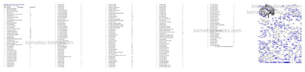 Komatsu PC7000-11 S/N 35026 Parts catalog cover Page 8 Komatsu PC7000-11 S/N 35026 Parts catalog cover Page 8