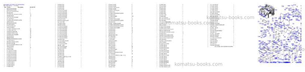 Komatsu PC7000-11 S/N 35031 Parts catalog cover Page 10 Komatsu PC7000-11 S/N 35031 Parts catalog cover Page 10
