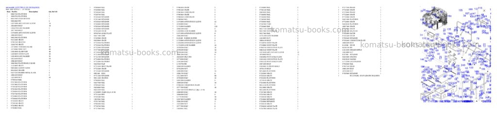 Komatsu PC7000-11 S/N 35031 Parts catalog cover Page 7 Komatsu PC7000-11 S/N 35031 Parts catalog cover Page 7