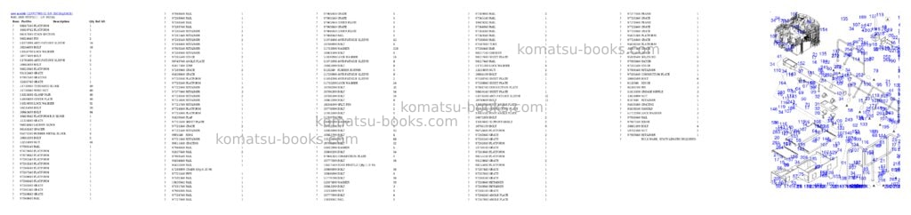Komatsu PC7000-11 S/N 35031 Parts catalog cover Page 8 Komatsu PC7000-11 S/N 35031 Parts catalog cover Page 8