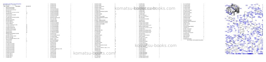 Komatsu PC7000-11 S/N 35031 Parts catalog cover Page 9 Komatsu PC7000-11 S/N 35031 Parts catalog cover Page 9