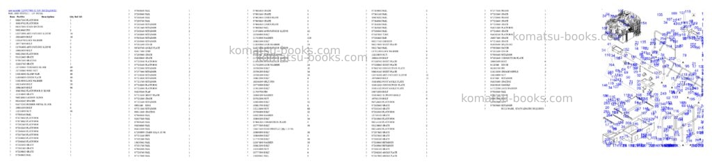 Komatsu PC7000-11 S/N 35032 Parts catalog cover Page 10