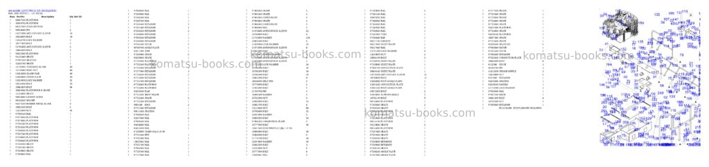 Komatsu PC7000-11 S/N 35032 Parts catalog cover Page 8