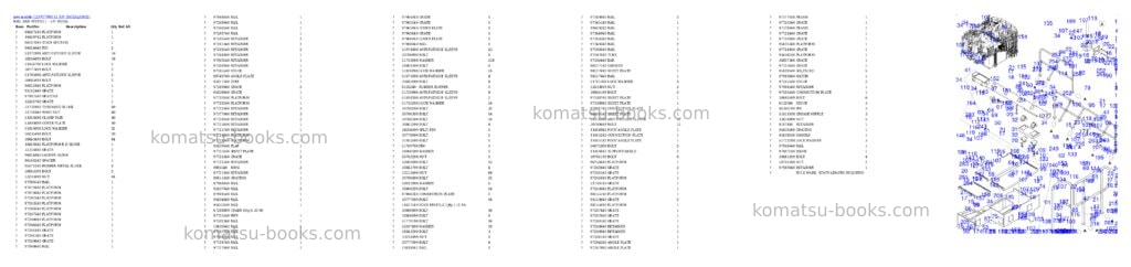 Komatsu PC7000-11 S/N 35032 Parts catalog cover Page 9