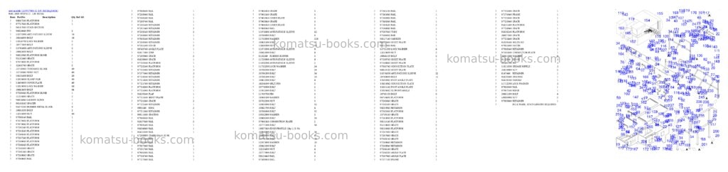 Komatsu PC7000-11 S/N 35034 Parts catalog cover Page 10 Komatsu PC7000-11 S/N 35034 Parts catalog cover Page 10