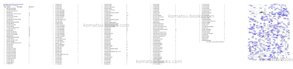 Komatsu PC7000-11 S/N 35034 Parts catalog cover Page 8 Komatsu PC7000-11 S/N 35034 Parts catalog cover Page 8