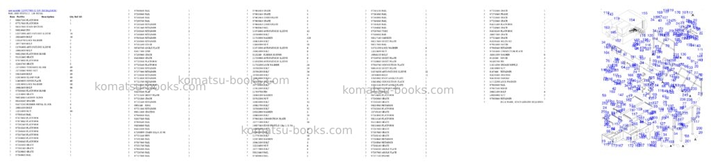 Komatsu PC7000-11 S/N 35034 Parts catalog cover Page 9 Komatsu PC7000-11 S/N 35034 Parts catalog cover Page 9