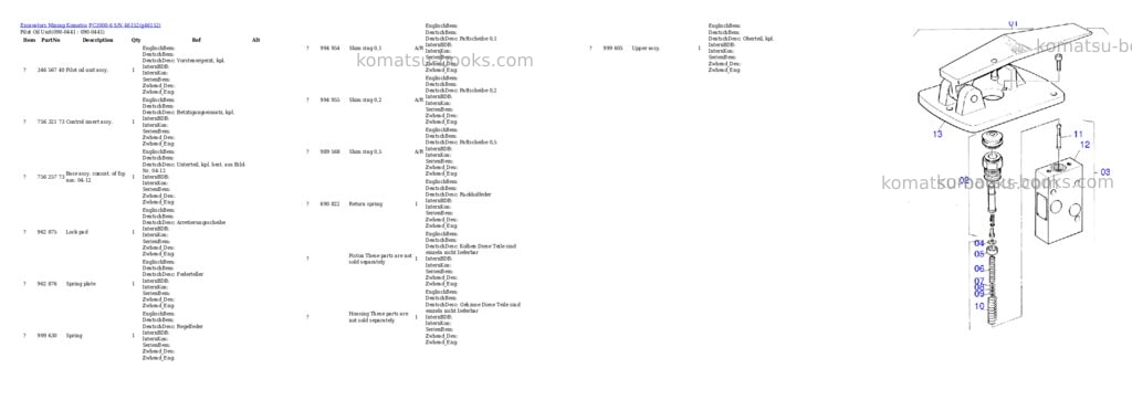 Komatsu pc3000-6 s/n 46152 Parts catalog cover Page 8